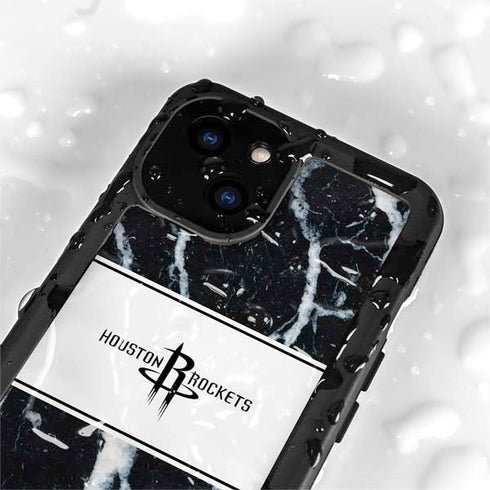 NBA Houston Rockets Marble iPhone 15 Waterproof Case